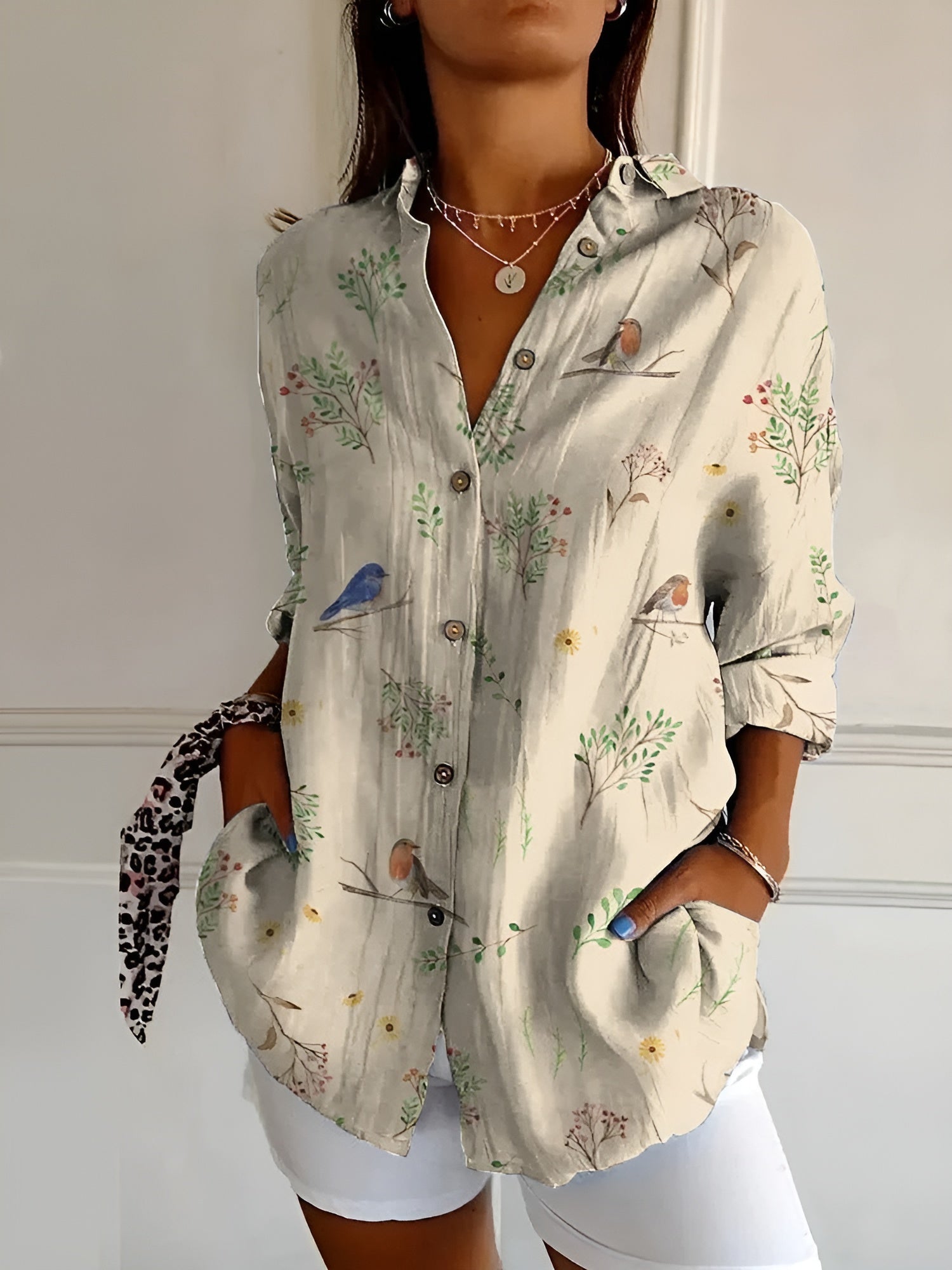 Stijlvolle Damesblouse Button-Down | Langarmig en Comfortabel