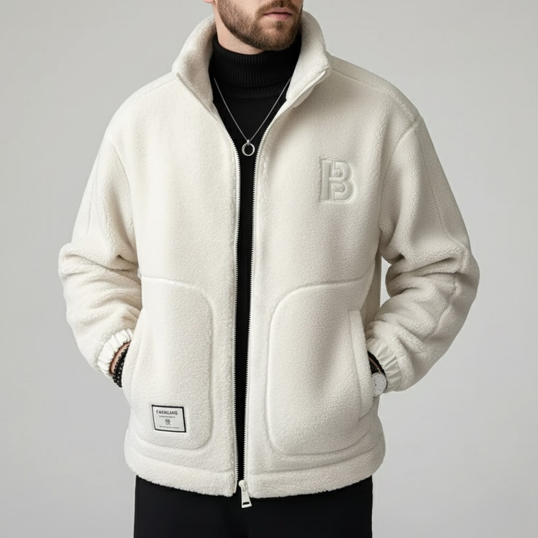 Heren Fleece Jas Warm en Comfortabel met Zakken
