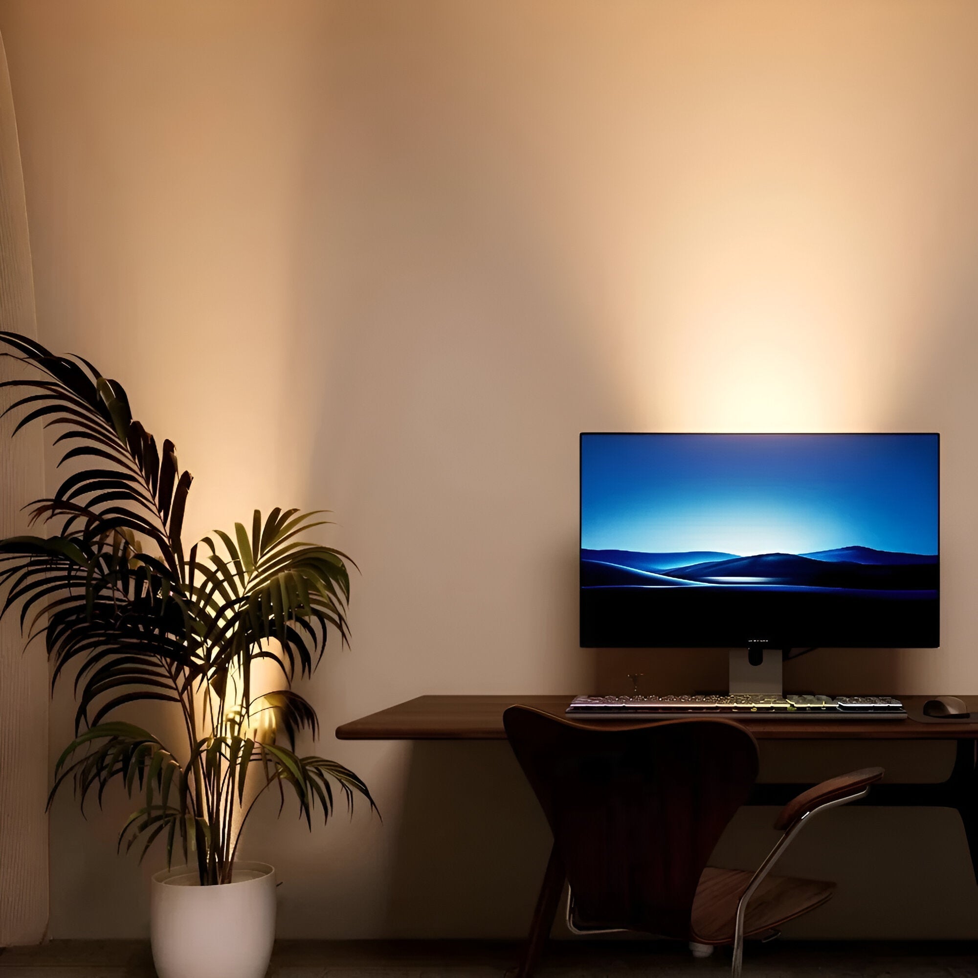 Sfeervolle plantspotlamp – Decoratieve accentverlichting voor binnen