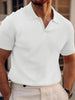 Polo T-Shirt met V-Hals en Korte Mouwen Heren