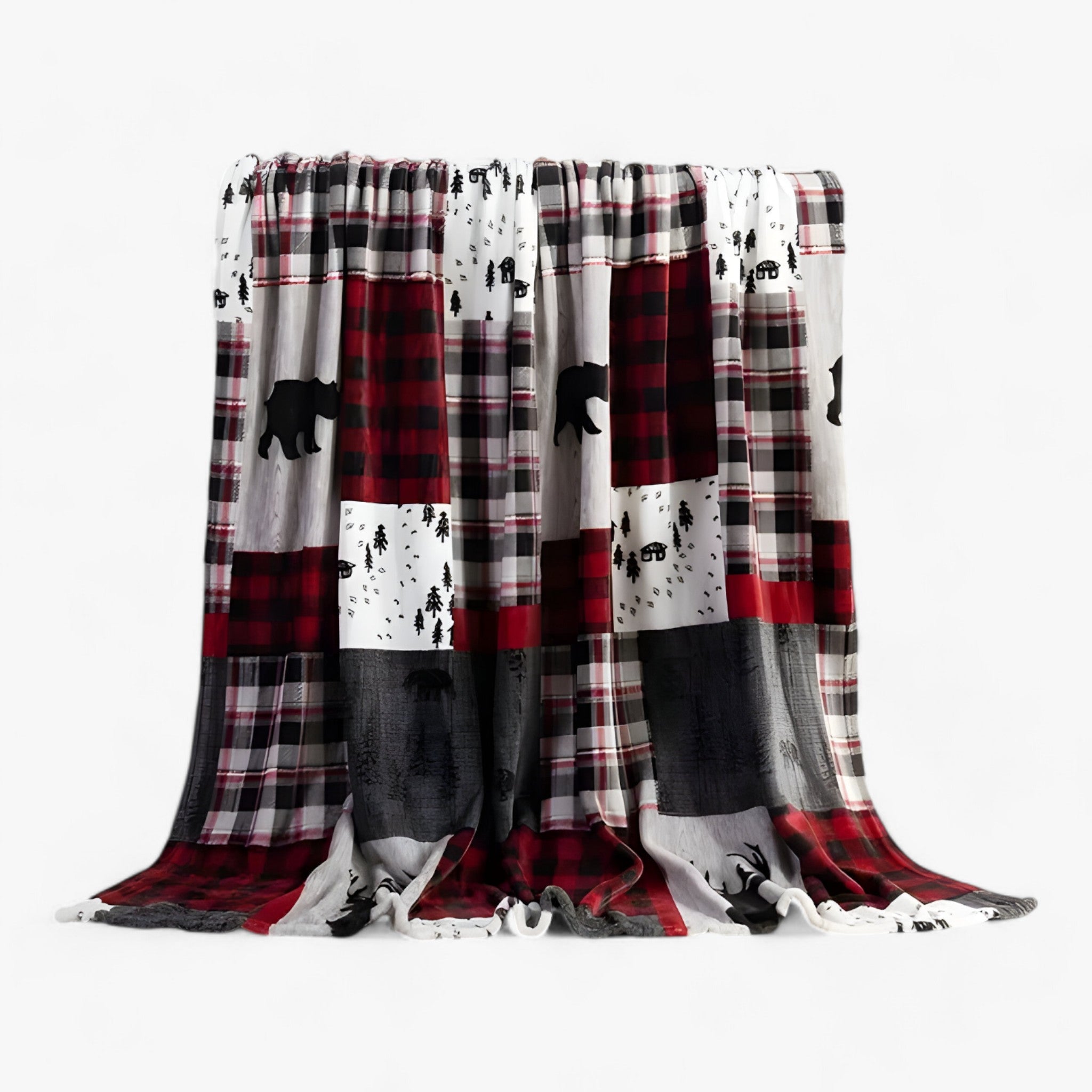 Zachte Kerst Deken – Warme Winterplaid met Feestelijke Print