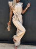 Jumpsuit met Speelse Ruches en Elegante Snit