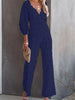 Elegante kanten jumpsuit met V-hals