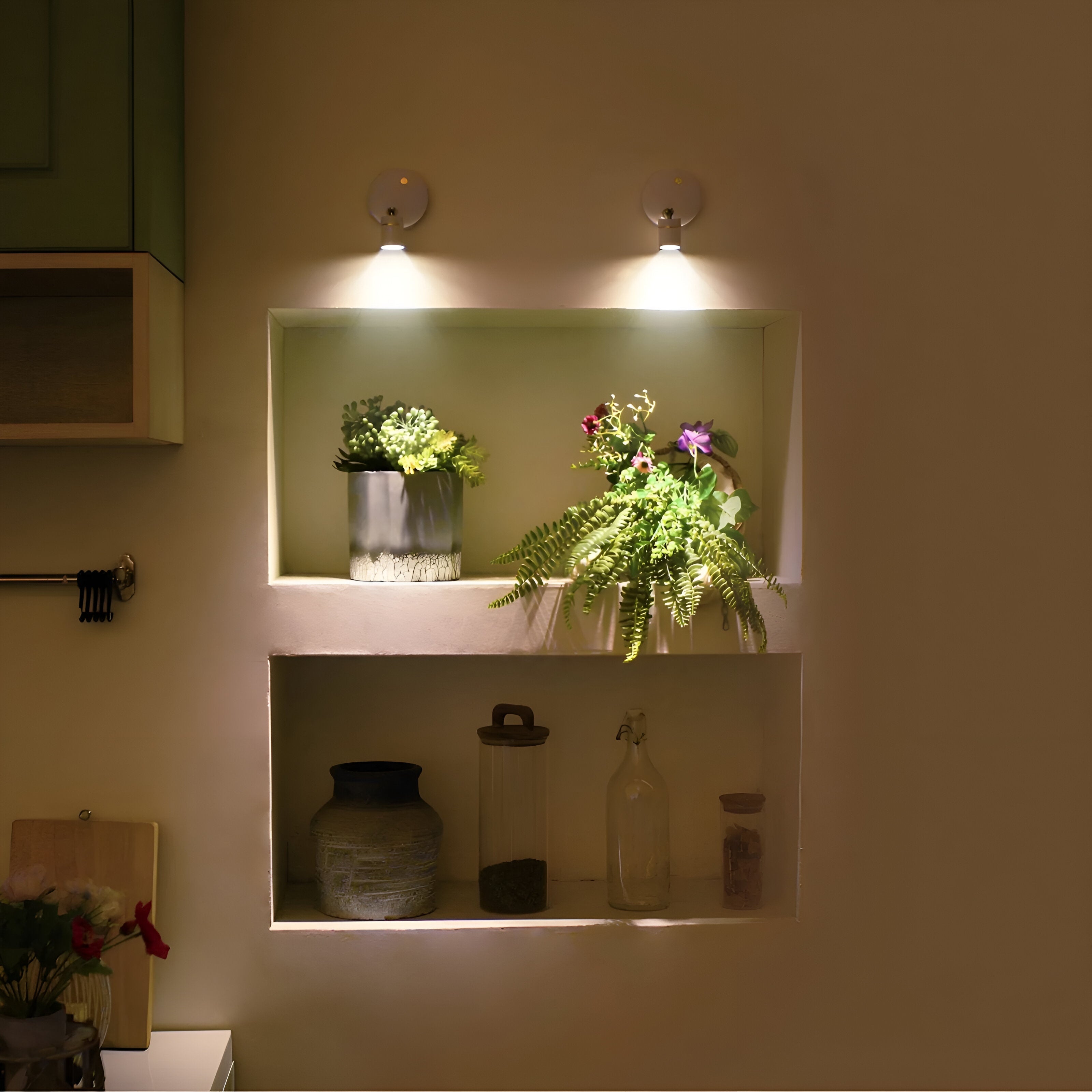Sfeervolle plantspotlamp – Decoratieve accentverlichting voor binnen
