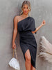 Elegante Midi Jurk met Glamoureuze Pasvorm