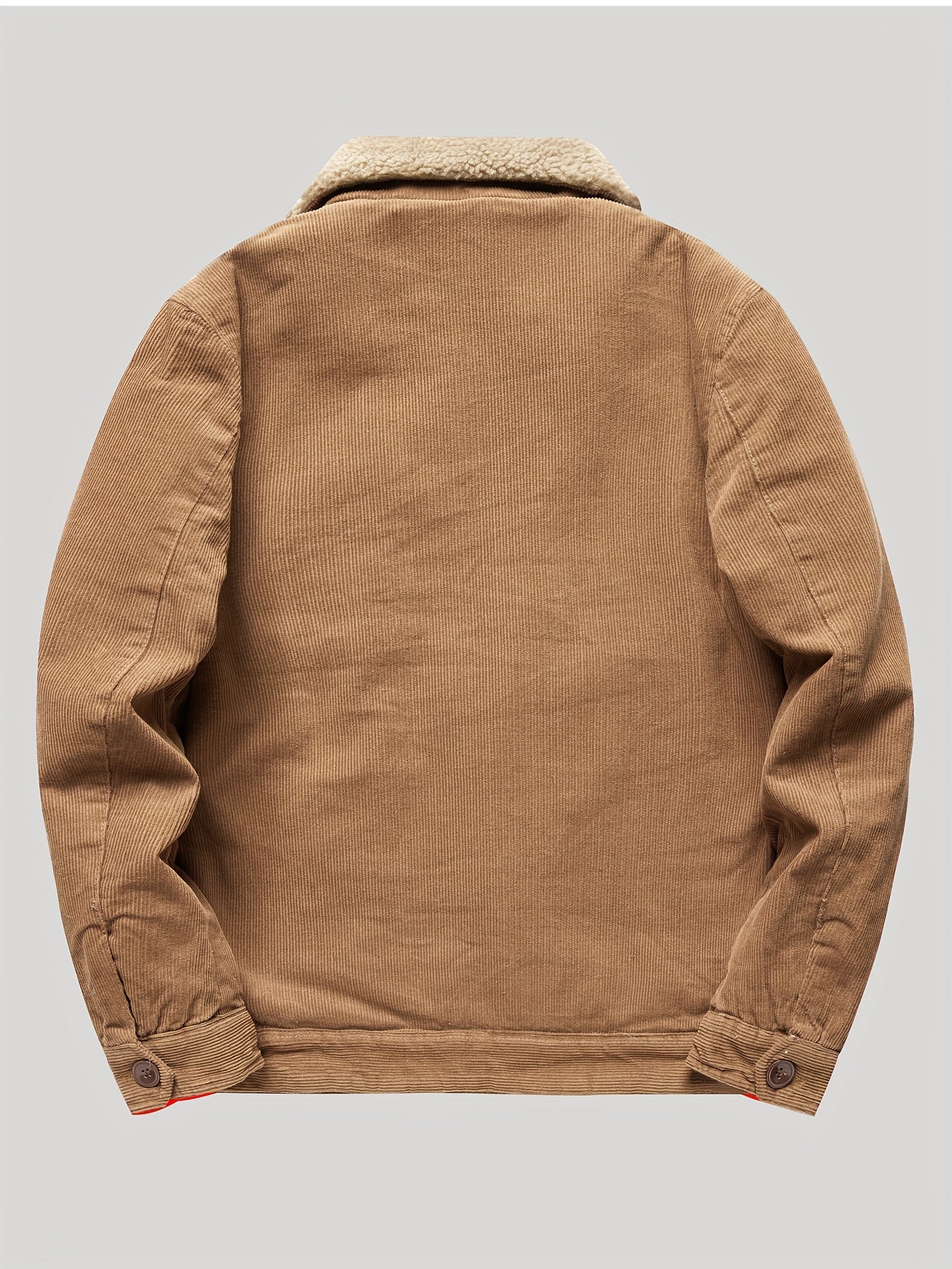 Heren Sherpa Binnenjas – Warme Casual Winterjas met Kraag