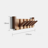 Houten Kapstok met Magnetische Haken en Pianotoets Design