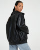 Luxe Oversized Leren Zomerjas voor Dames