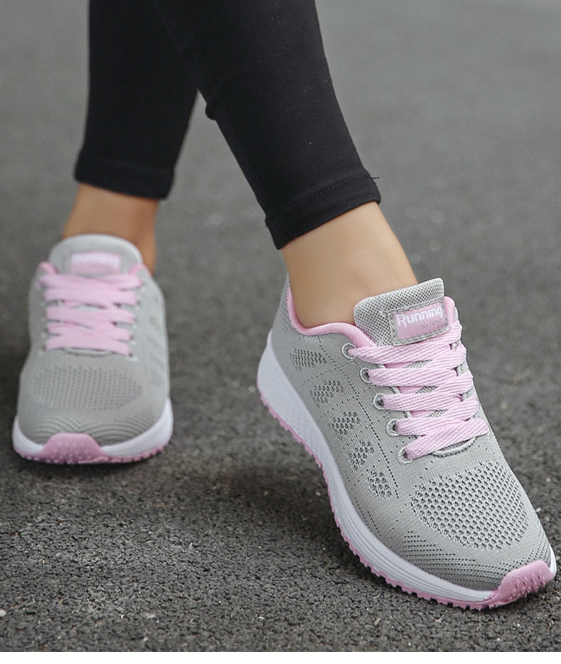 Lichte en Ademend Dames Sneakers met Stabiliteit