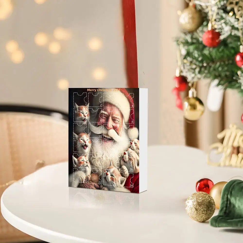Schattige Kerst Kat Adventskalender - Vrolijke Kerstdecoratie voor Thuis-mezamstore.nl