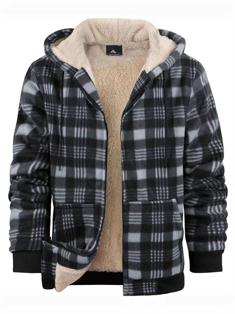 PolarFleece - Heren Winterjas met Warme Fleece Voering-mezamstore.nl