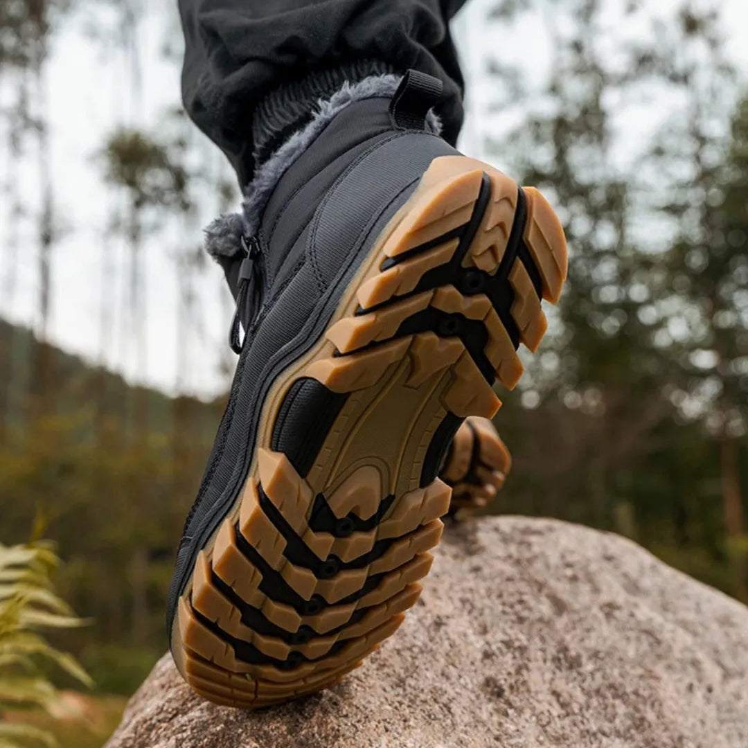 Heren Winter Outdoor Laarzen – Warme Antislip Enkelboots met Rits