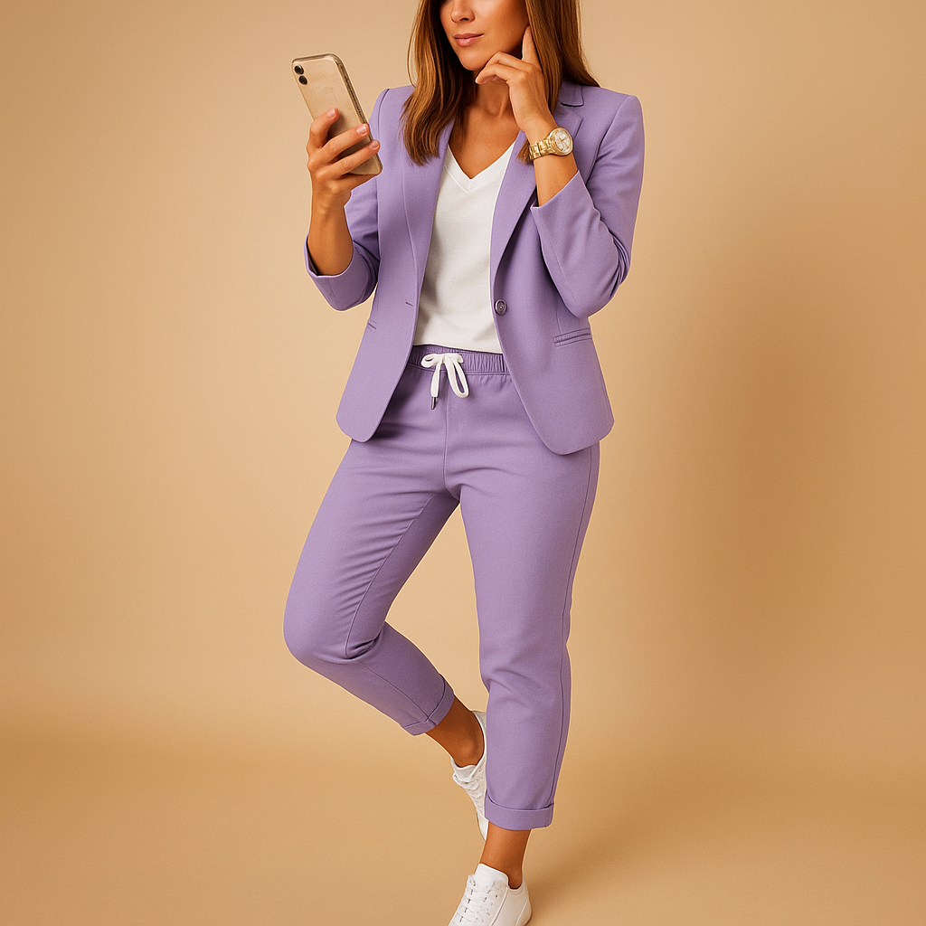 Dames Blazer en Broek Set voor Werk en Formele Gelegenheden