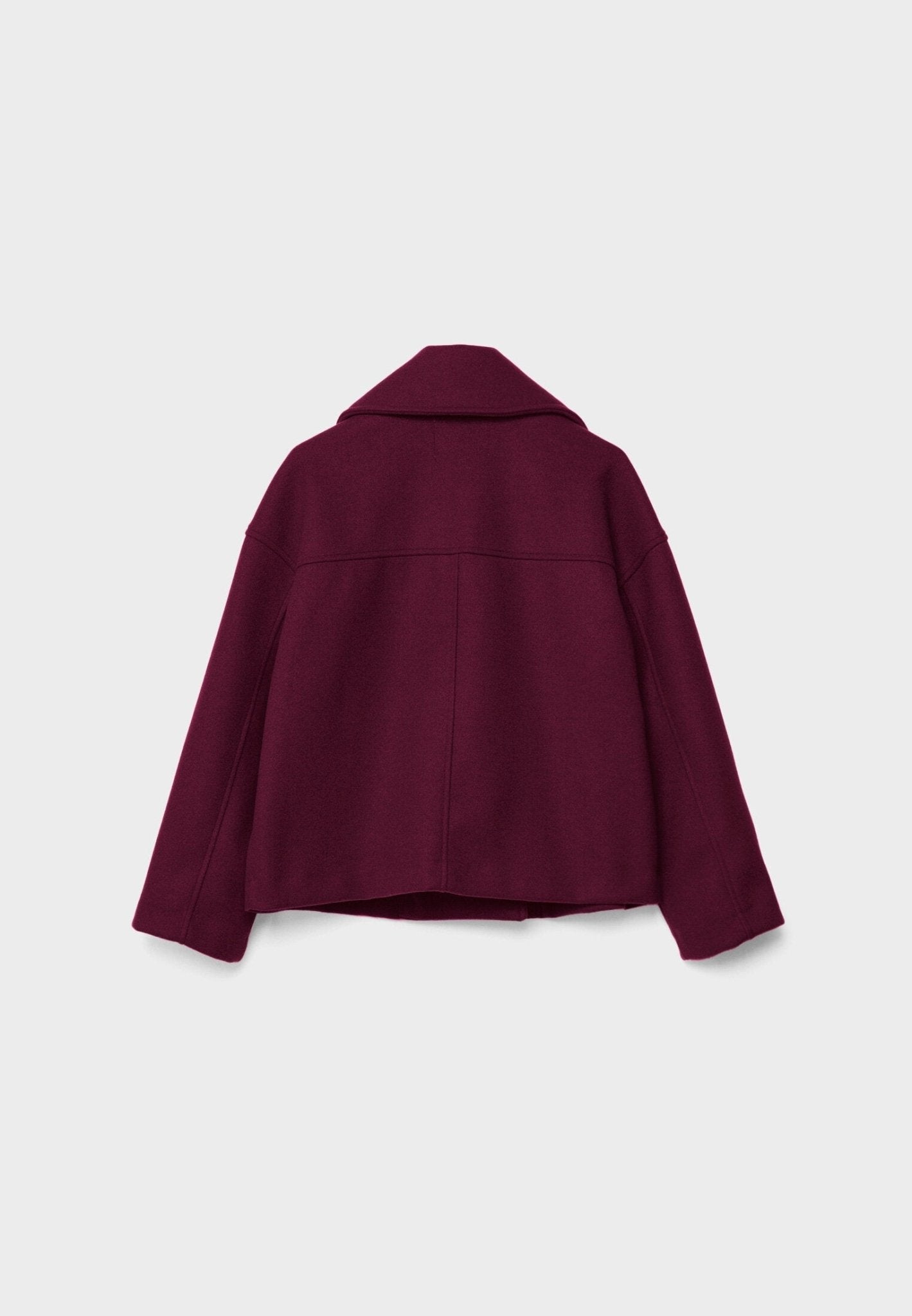 Korte Dubbellaagse Jas met Moderne Snit en Elegantie