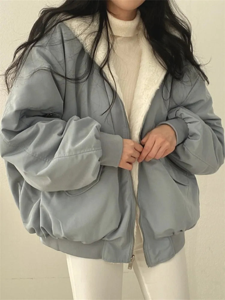 Dames Winterjas met Rits en Casual Oversized Pasvorm