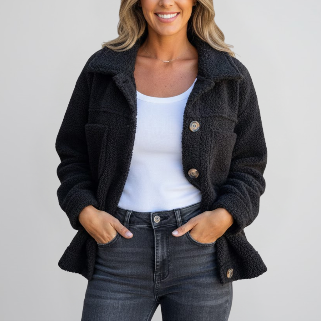Dames Herfstjas met Zakken – Stijlvol & Comfortabel