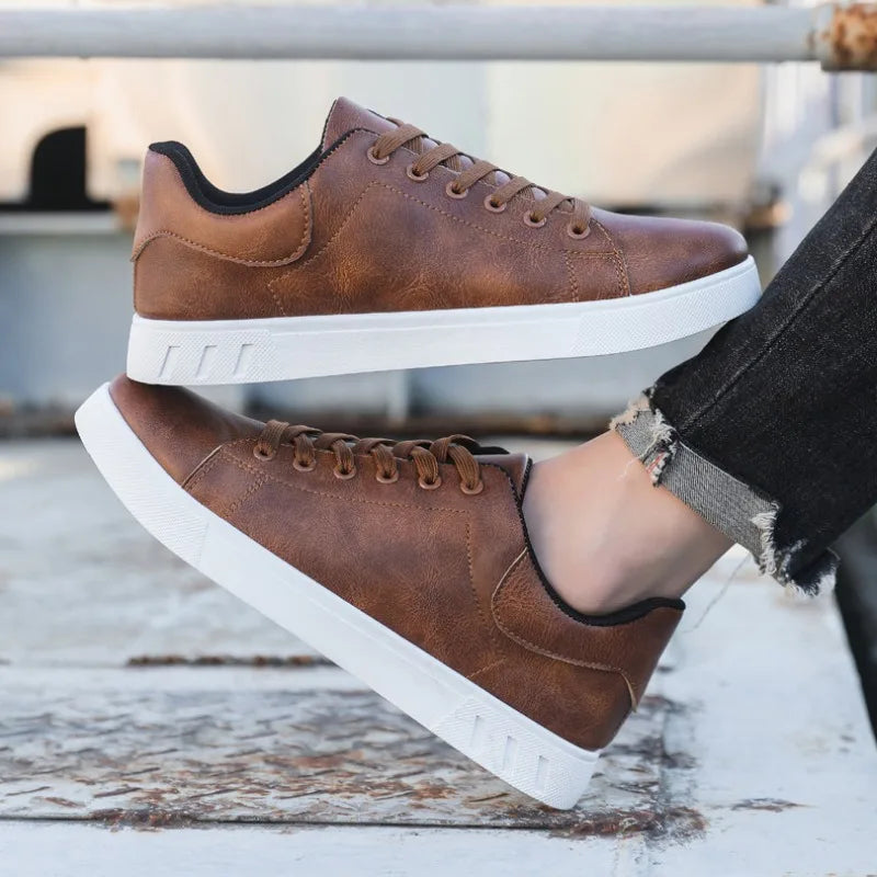 Heren Leren Schoenen Klassiek Ontwerp Hoogwaardige Kwaliteit