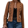 Stijlvolle Damesmantel in Wildlederlook met Comfort-mezamstore.nl