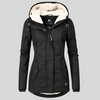 Dames winterjas met capuchon en imitatiebontvoering – warm en waterafstotend