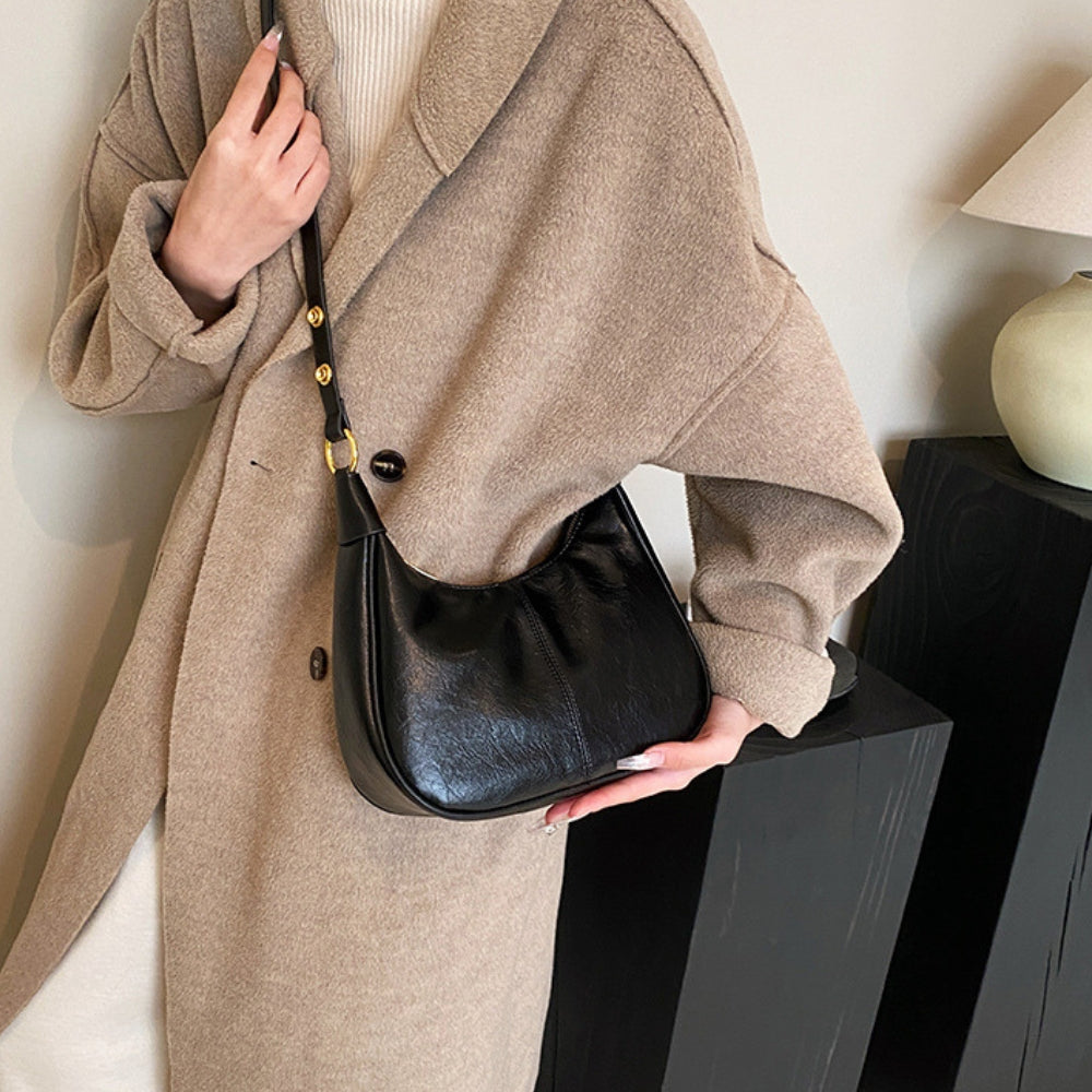 Dames Schoudertas – Minimalistische Halve Maan Tas voor Elke Dag