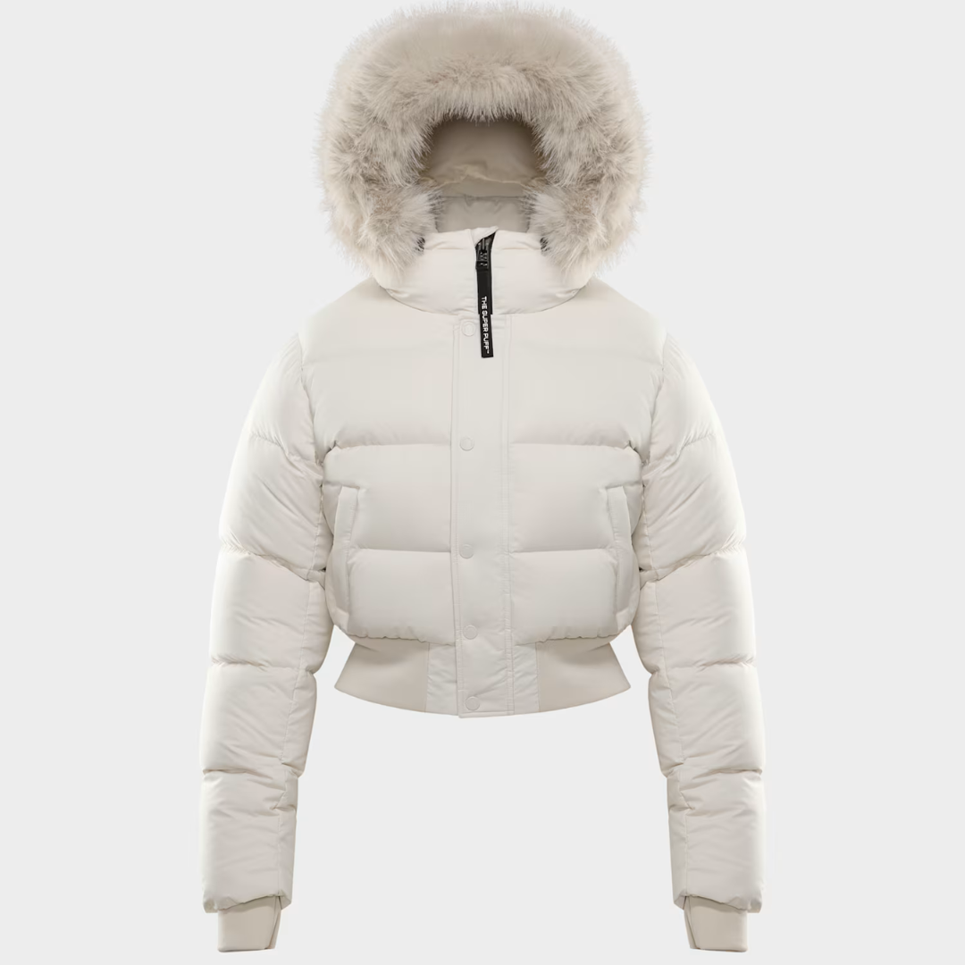 Dames Puffer Jack met Capuchon & Cropped Pasvorm