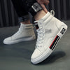 Moderne Hoge Herensneaker Herfst Winter Comfort met Veters - Zwart/Wit