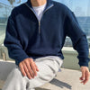 Klassieke Pullover met Plissé-Textuur voor Mannen-mezamstore.nl