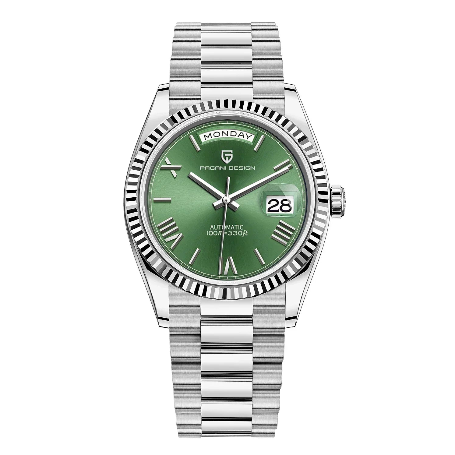 Luxe Heren Automatisch Horloge – Zelfopwindend Roestvrij Staal met Kalenderfunctie