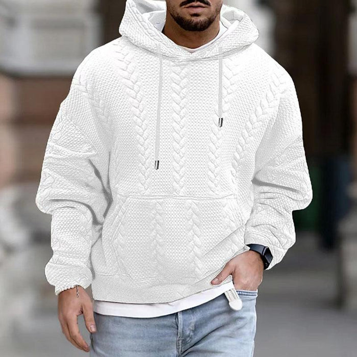 Gebreide herenhoodie – Comfortabele trui met modern patroon