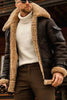 Heren Vintage Pilotenjas met Bontkraag – Warm & Stijlvol