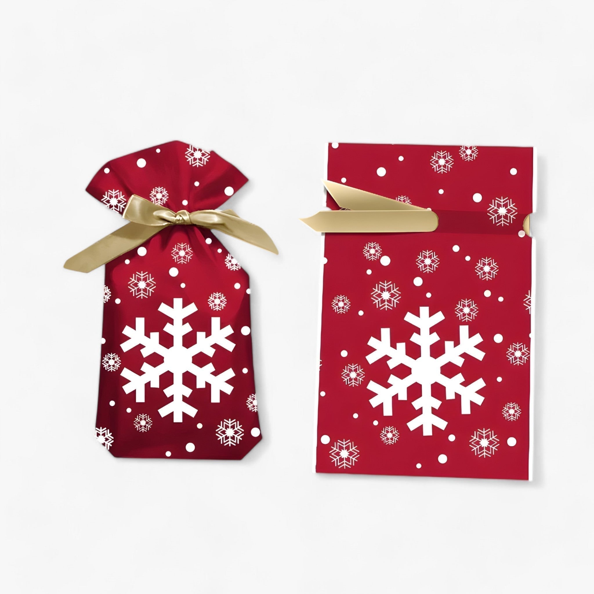 Kerst Cadeauzakjes met Strik – Decoratieve Zakjes voor Gift Packaging