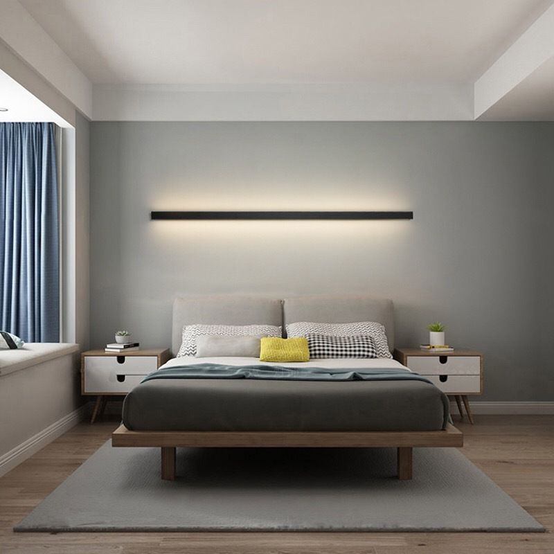 Minimalistische Lineaire LED Wandlamp – Modern Design in Matzwart
