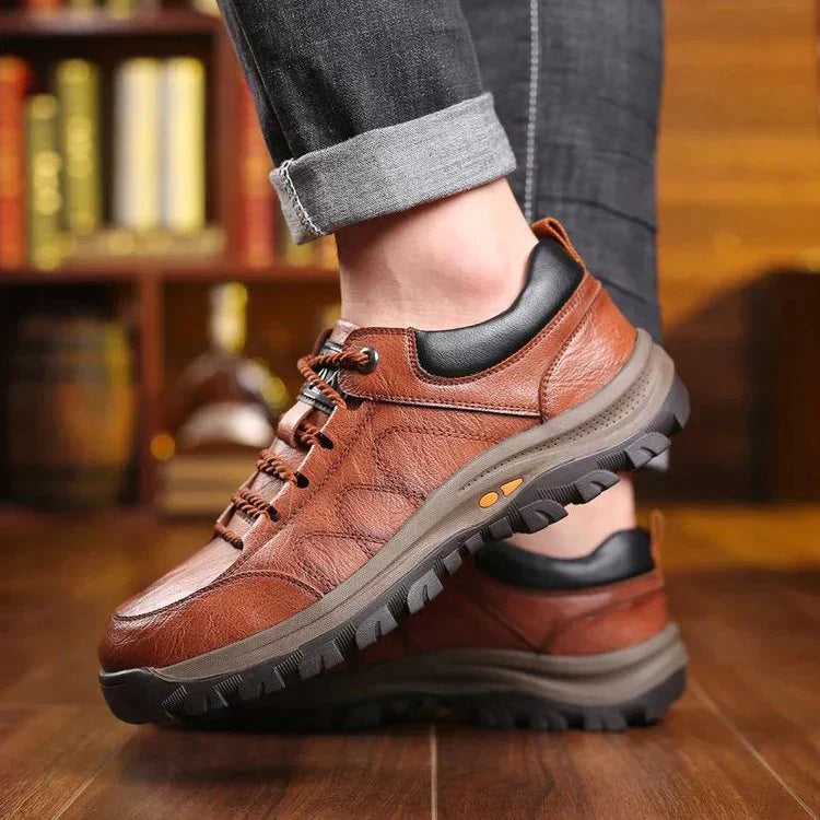 Heren Wandelschoenen – Waterdicht Leer met Grip & Duurzaam Comfort