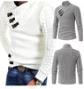 Heren trui met hoge kraag en unieke sluiting – Regular Fit