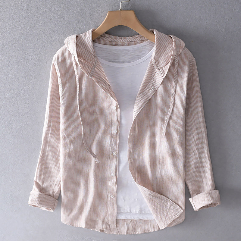 Damesblouse Luchtig Losvallend Met Kap Knoopsluiting Casual