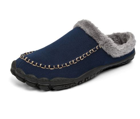 Warme heren pantoffels met pluche voering en antislip zool