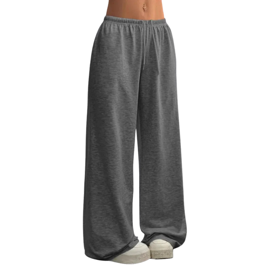 Dames Loungebroek – Comfortabele Broek met Wijde Pijpen en Elastische Taille