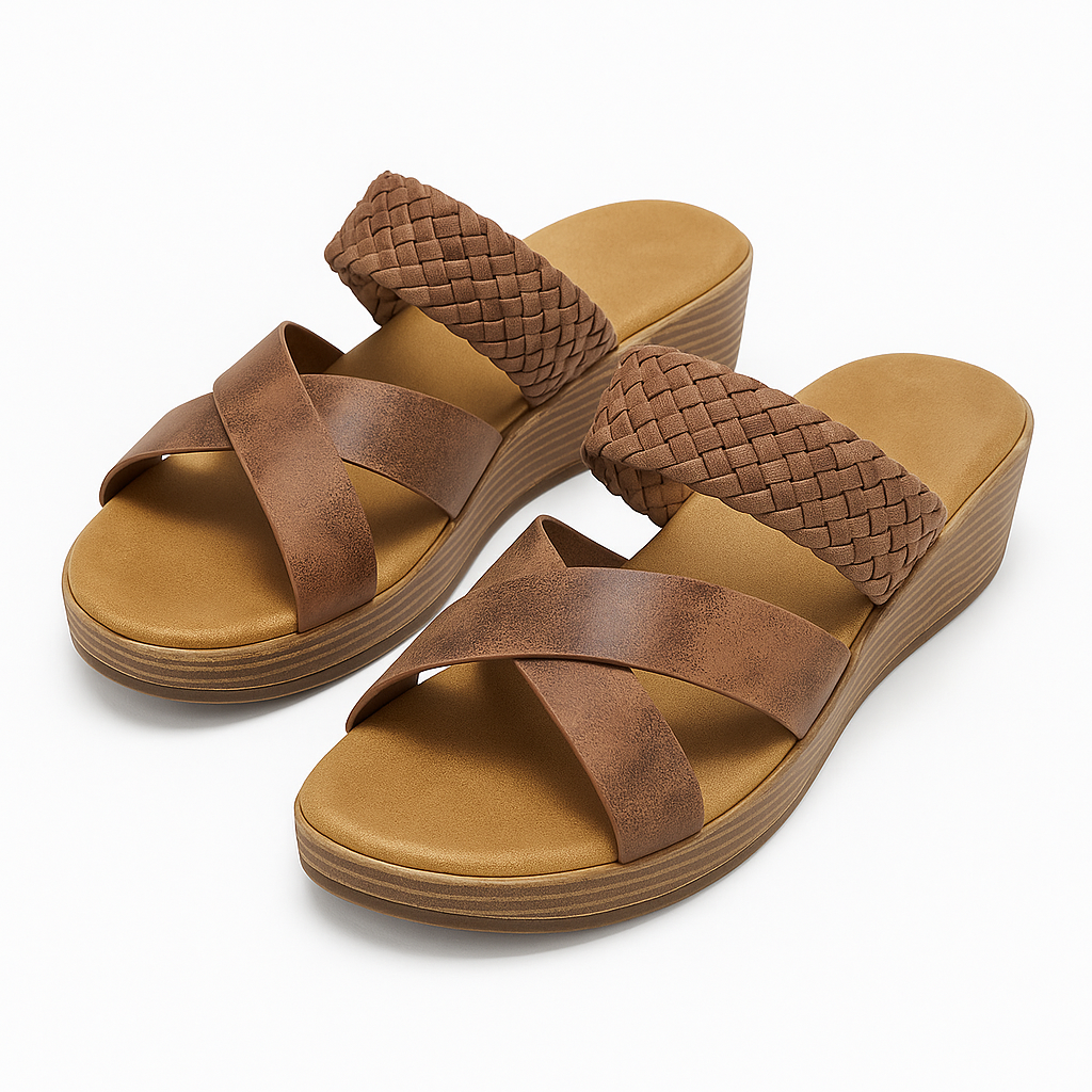 Gevlochten Zomersandalen met Comfortabele Pasvorm