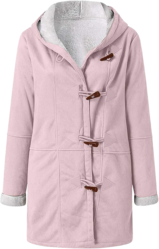 Dames winterjas – Warme sherpa jas met capuchon en toggle-sluiting