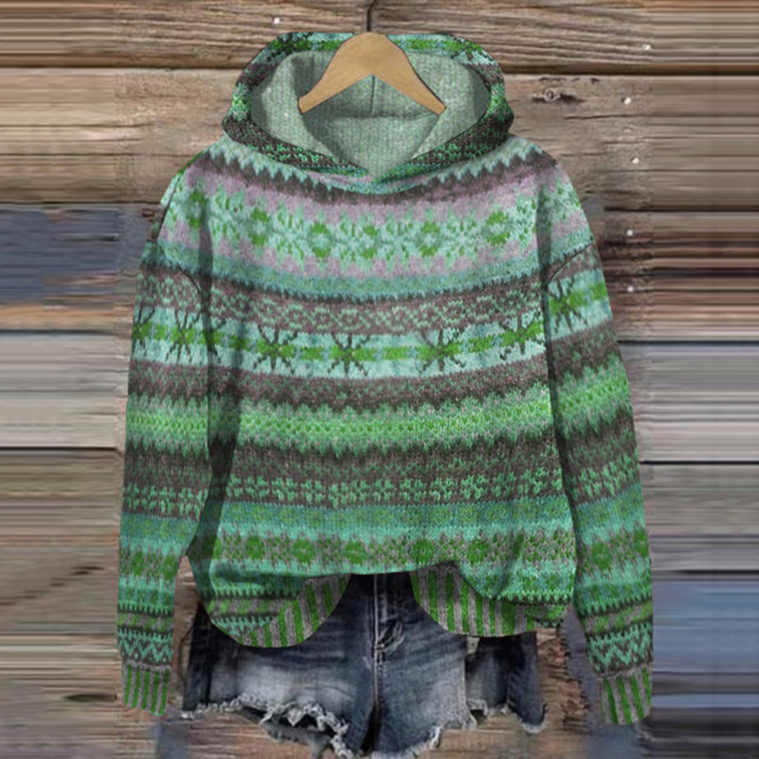 Dames Noorse Hoodie Trui voor Winter Warmte