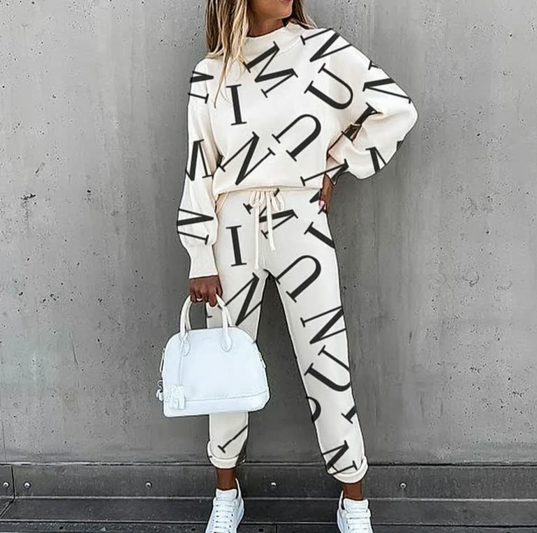 Dames Loungewear Set – Zachte Tweedelige Set met Sterrenprint