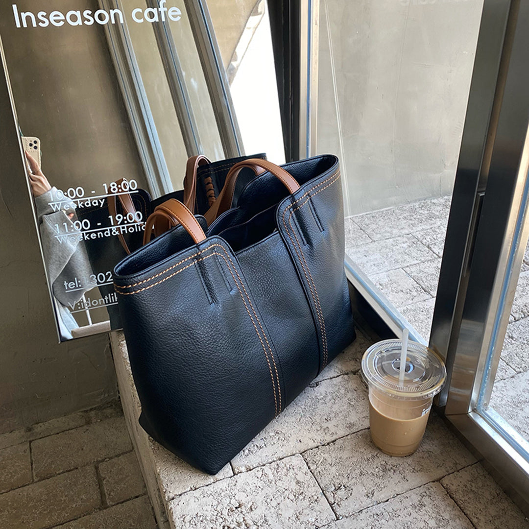 Ruime Shopper Tote Bag voor Dagelijks Gebruik