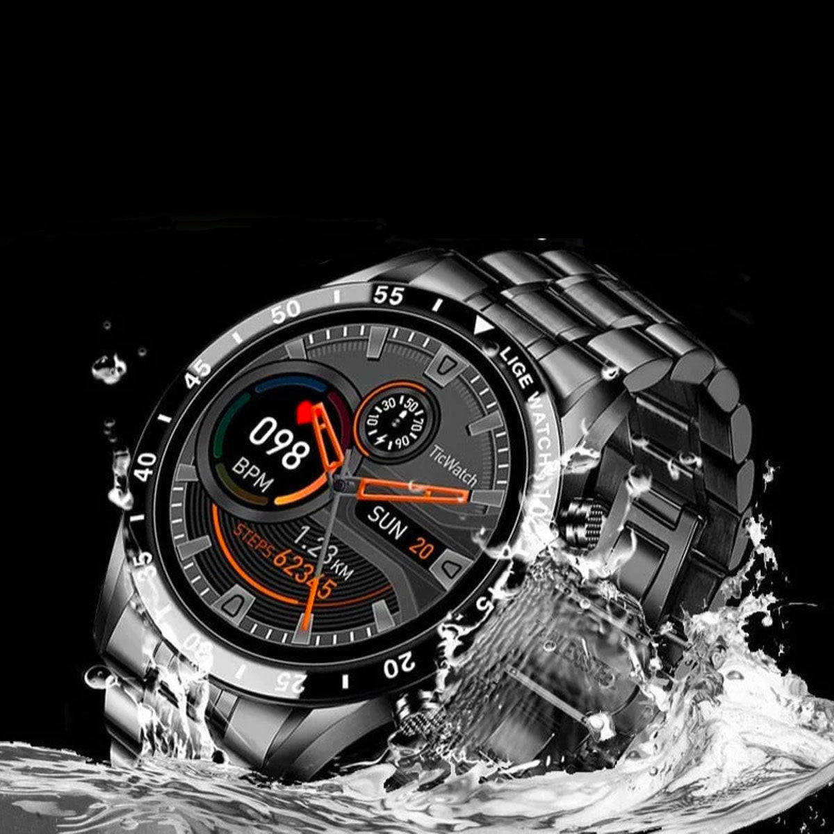 Smartwatch voor Mannen | Multisport & Gezondheidstracker | Bluetooth Bellen