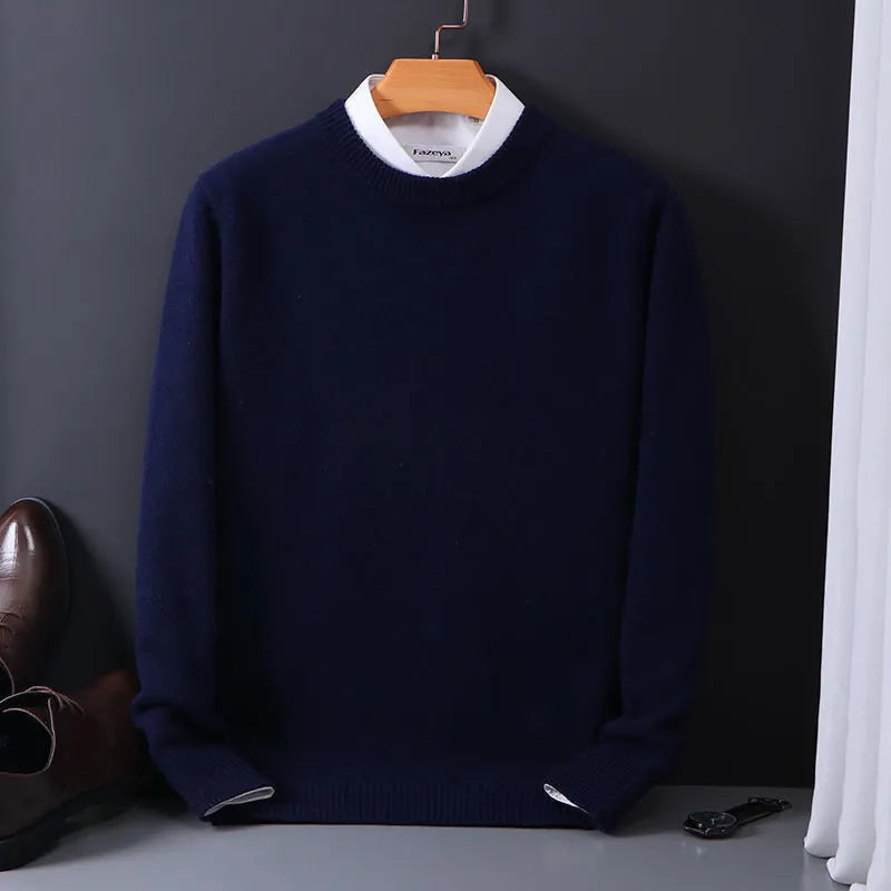 Stijlvolle Kasjmier Herenpullover voor Winterdagen