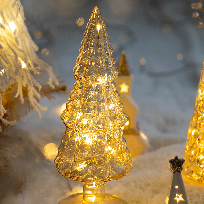 Gouden LED Kerstboom – Warm Licht & Feestelijke Kerstdecoratie