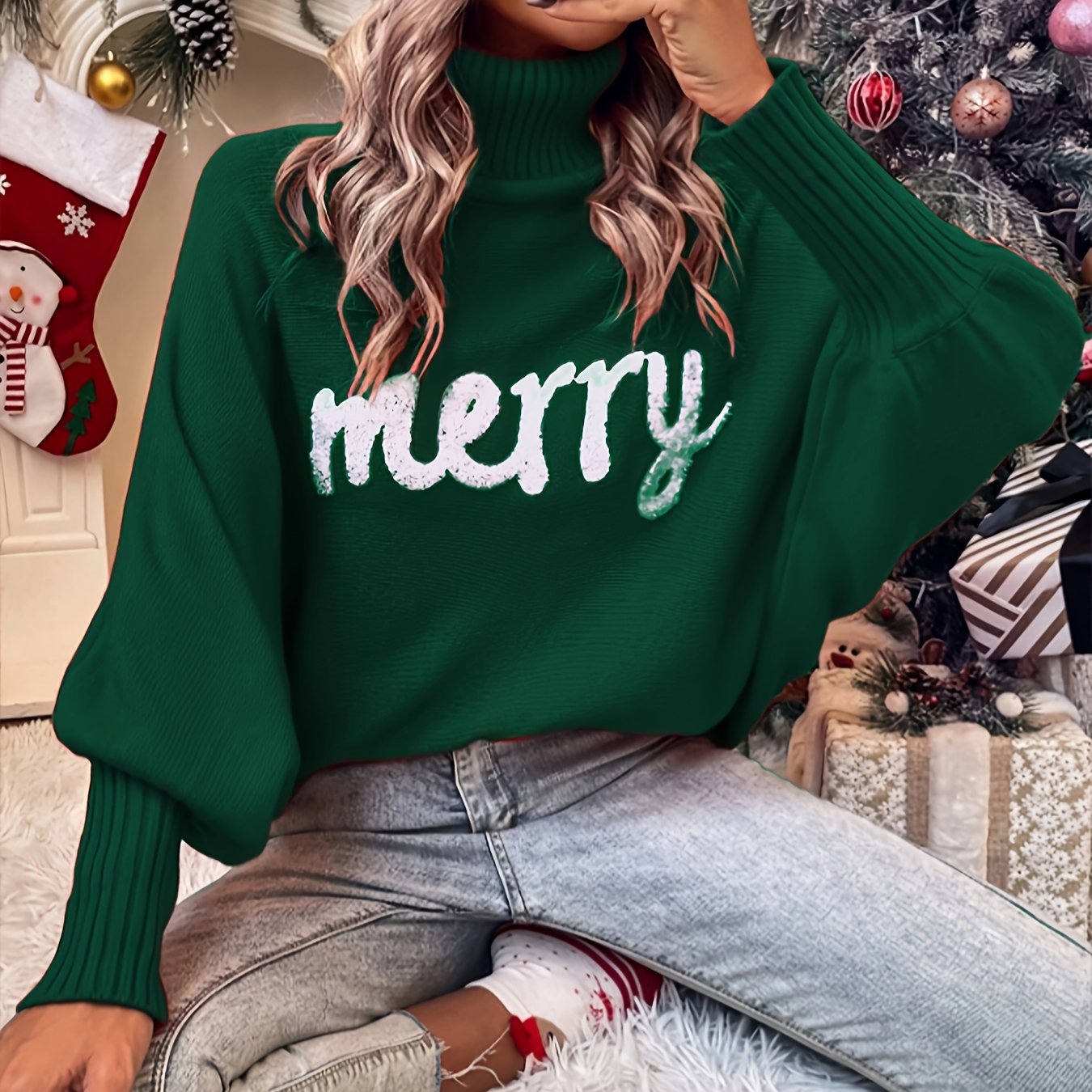 Dames Kersttrui “Merry” – Comfortabele Winter Sweater