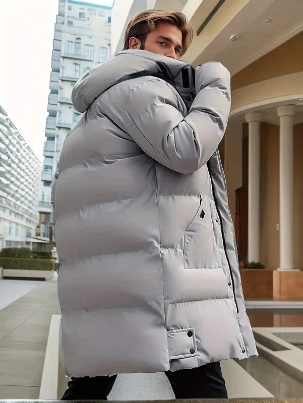 Elegante Lange Herenjas - Warm en Stijlvol Winterjack