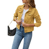 Dames Jeansjack – Regular Fit Spijkerjack met Knoopsluiting en Lange Mouwen