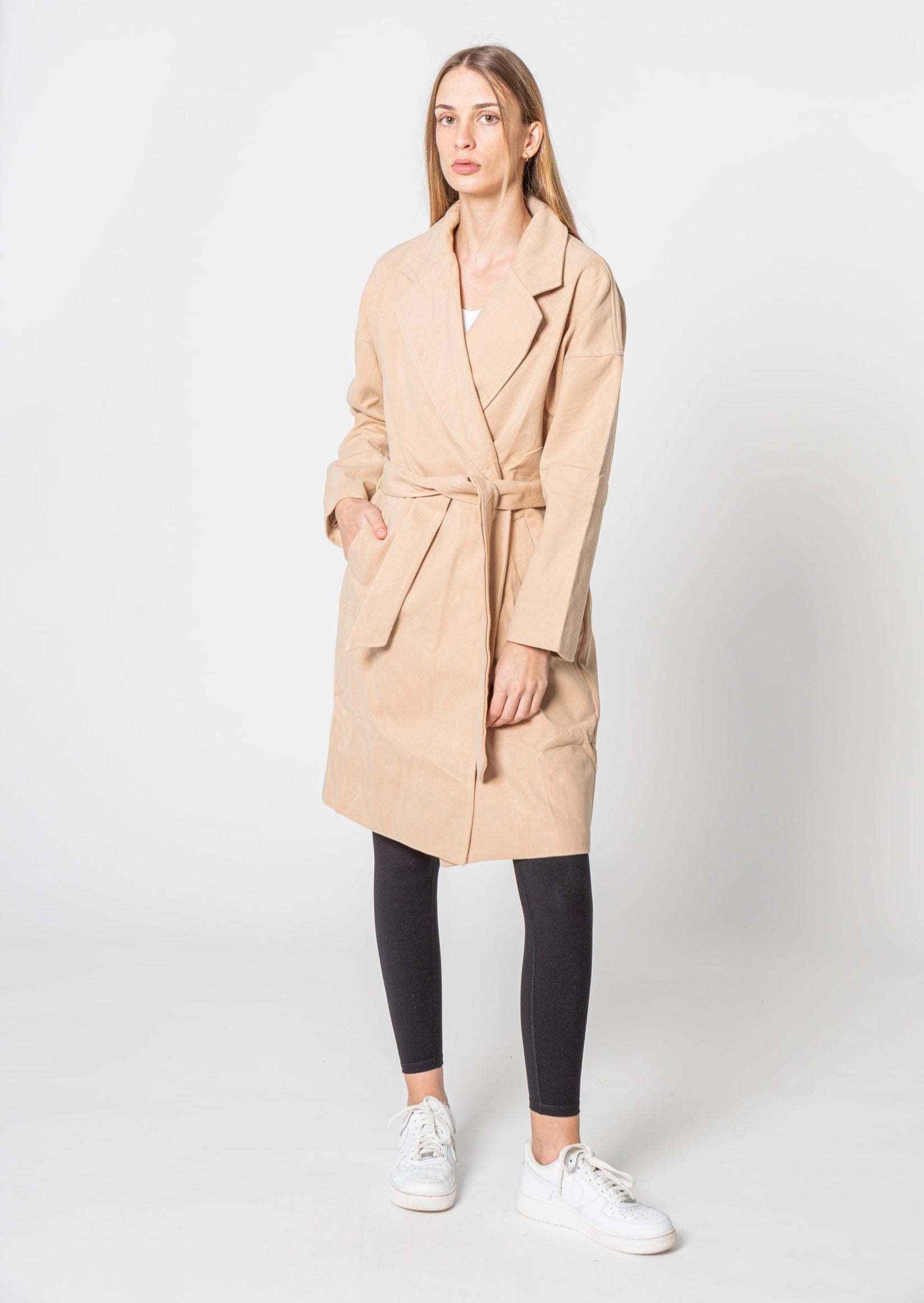 Trenchcoat in Perzikkleur - Laatste Kans!-mezamstore.nl