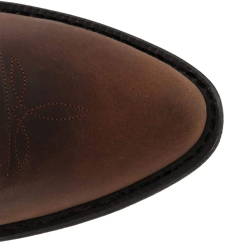 Geborduurde Leren Cowboylaarzen voor Mannen - Stijlvol en Comfortabel
